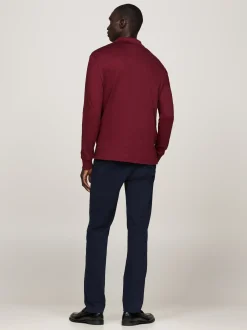 Koszulki Polo*Tommy Hilfiger Koszulka Polo O Regularnym Kroju Z Długim Rękawem DEEP ROUGE