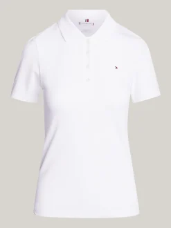 Koszulki Polo*Tommy Hilfiger Koszulka Polo O Wąskim Kroju TH OPTIC WHITE