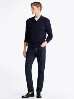 Swetry Z Okrągłym Dekoltem|Swetry*Tommy Hilfiger Koszulka Polo Smart Casual O Regularnym Kroju DESERT SKY