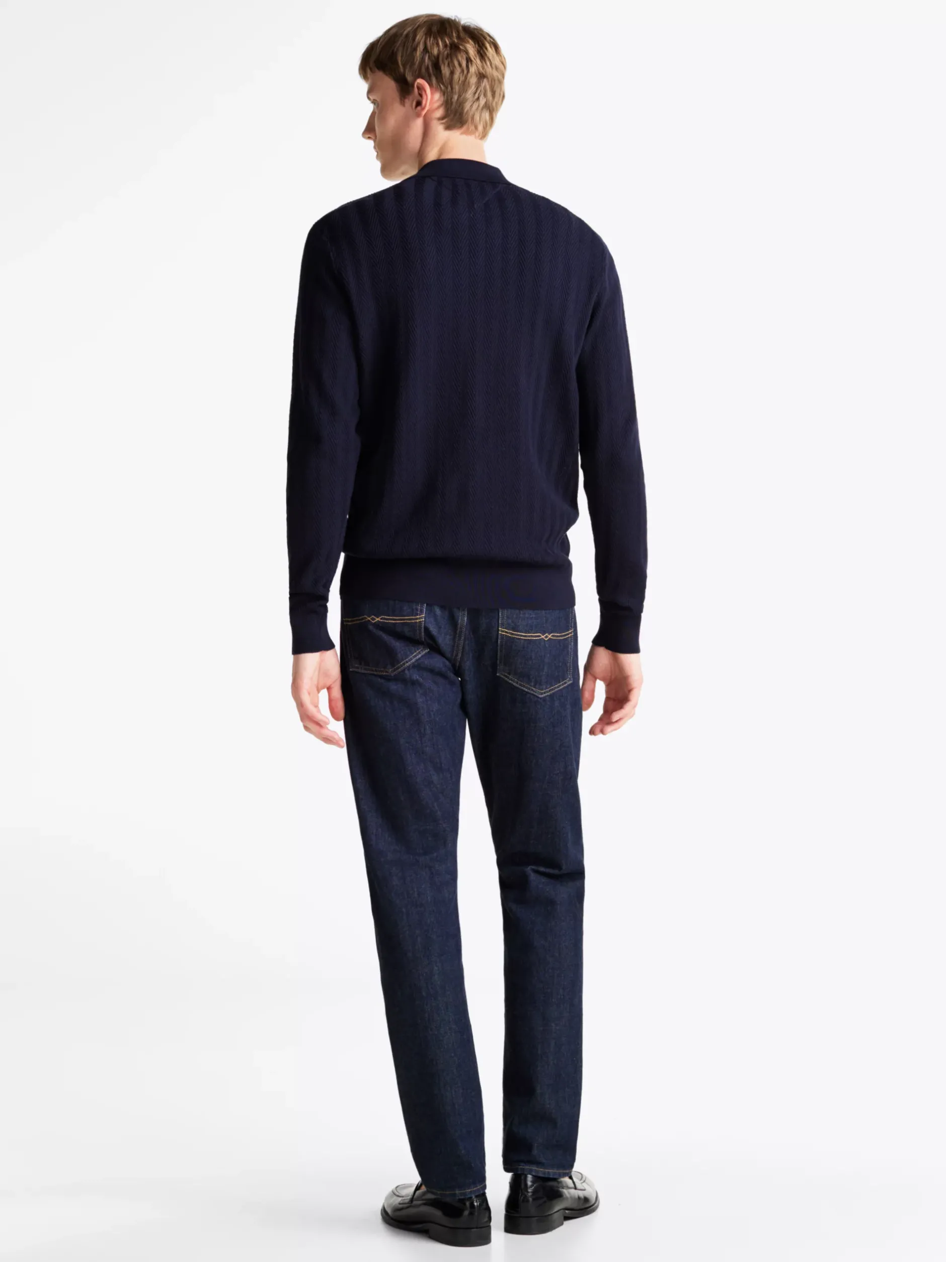 Swetry Z Okrągłym Dekoltem|Swetry*Tommy Hilfiger Koszulka Polo Smart Casual O Regularnym Kroju DESERT SKY