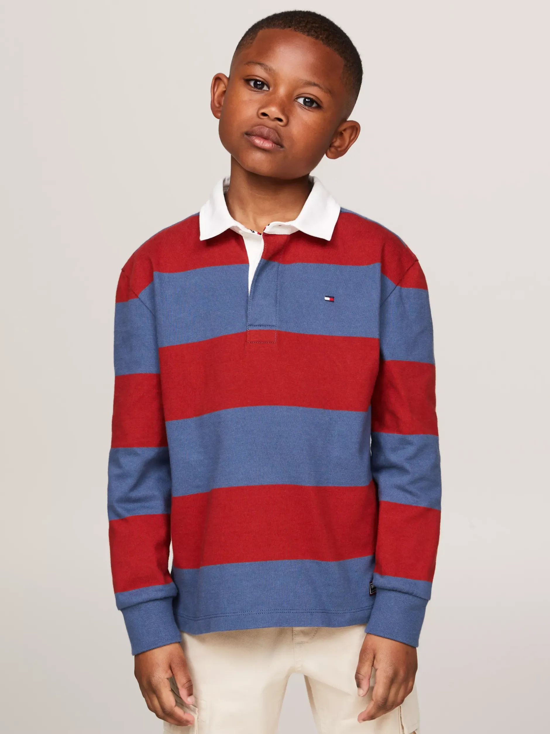 Bluzy Dresowe I Z Kapturem*Tommy Hilfiger Koszulka Polo W Stylu Rugby Z Długim Rękawem RWB COLORBLOCK