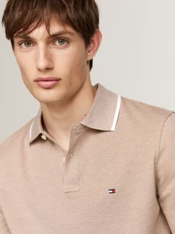 Koszulki Polo*Tommy Hilfiger Koszulka Polo Z Długim Rękawem COUNTRY BROWN