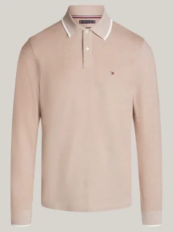 Koszulki Polo*Tommy Hilfiger Koszulka Polo Z Długim Rękawem COUNTRY BROWN