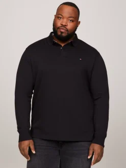 Koszulki Polo*Tommy Hilfiger Koszulka Polo Z Długim Rękawem Z Kolekcji Plus 1985 Collection BLACK