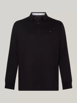 Koszulki Polo*Tommy Hilfiger Koszulka Polo Z Długim Rękawem Z Kolekcji Plus 1985 Collection BLACK