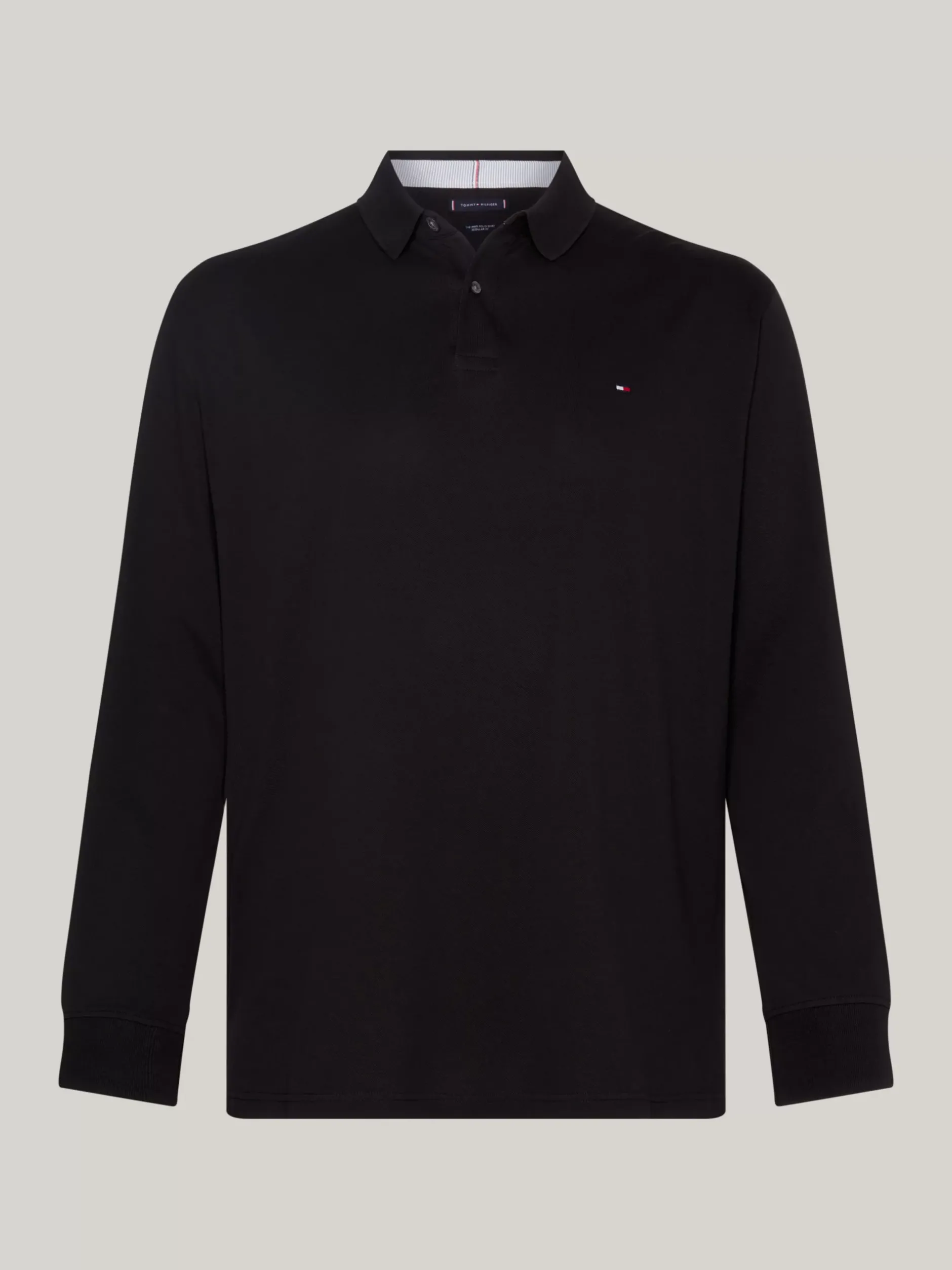 Koszulki Polo*Tommy Hilfiger Koszulka Polo Z Długim Rękawem Z Kolekcji Plus 1985 Collection BLACK