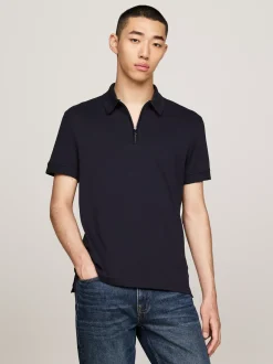 Koszulki Polo*Tommy Hilfiger Koszulka Polo Z Dzianiny Interlock DESERT SKY