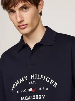 Koszulki Polo*Tommy Hilfiger Koszulka Polo Z żeglarskim Logo DESERT SKY