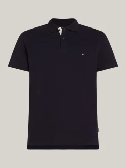 Koszulki Polo*Tommy Hilfiger Koszulka Polo Z Kontrastową Plisą I Flagą DESERT SKY