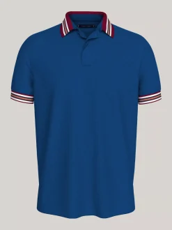Koszulki Polo*Tommy Hilfiger Koszulka Polo Z Kontrastowym Kołnierzykiem DEEP INDIGO