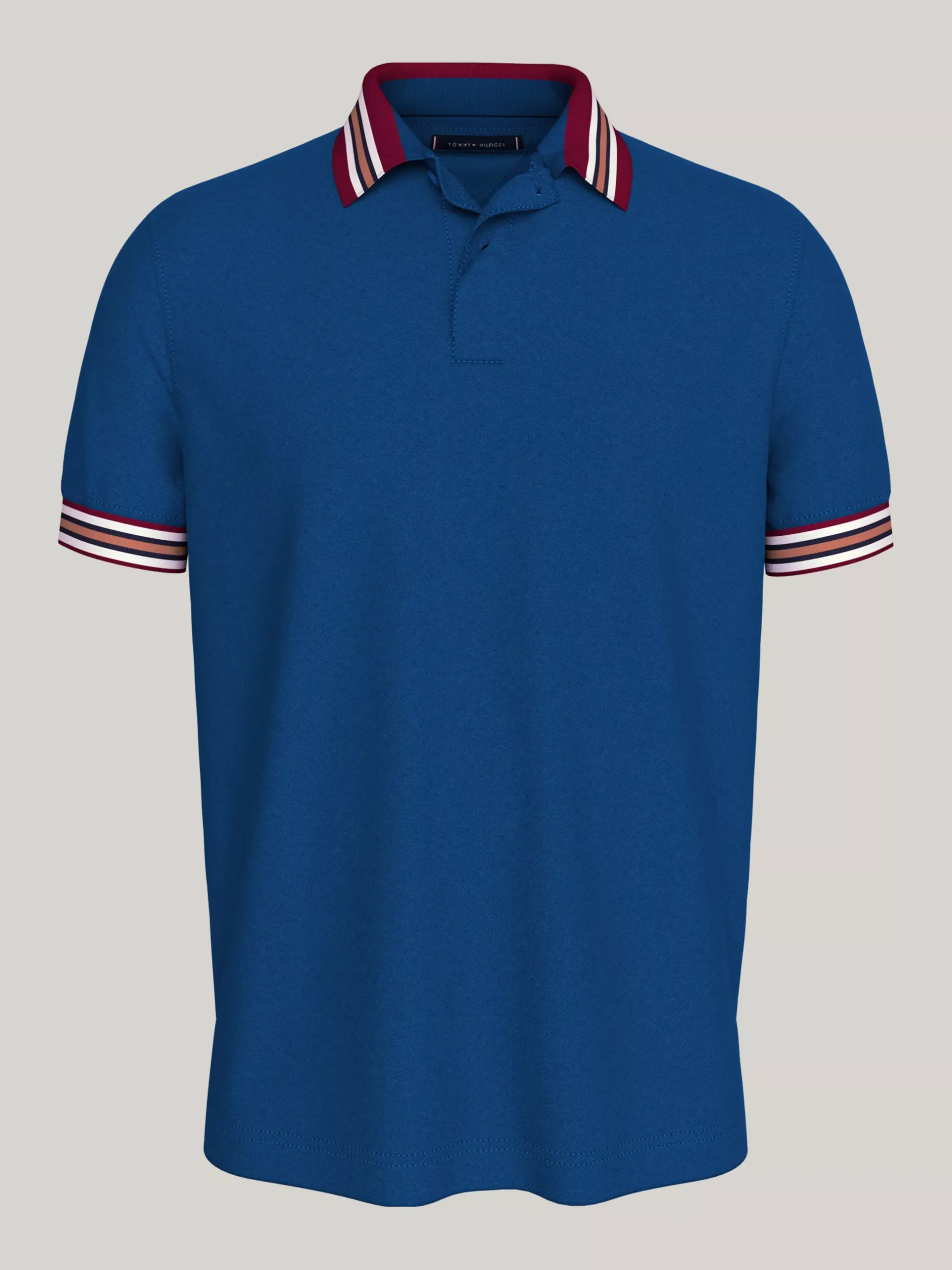 Koszulki Polo*Tommy Hilfiger Koszulka Polo Z Kontrastowym Kołnierzykiem DEEP INDIGO