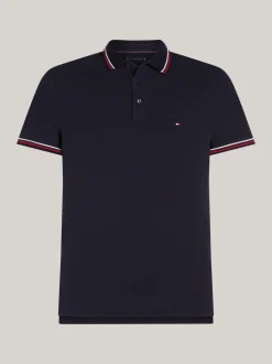 Koszulki Polo*Tommy Hilfiger Koszulka Polo Z Kontrastowym Wykończeniem DESERT SKY