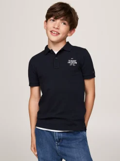 T-Shirty I Koszulki Polo*Tommy Hilfiger Koszulka Polo Z Logo Hilfiger DESERT SKY