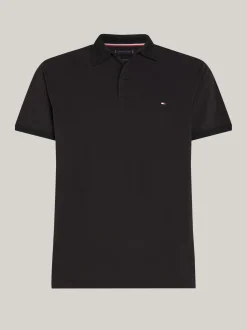 Koszulki Polo*Tommy Hilfiger Koszulka Polo Z Materiału Odprowadzającego Wilgoć BLACK