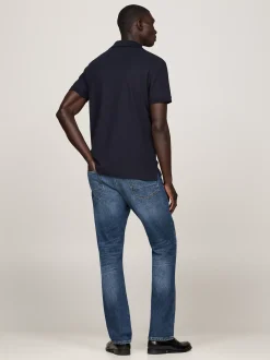 Koszulki Polo*Tommy Hilfiger Koszulka Polo Z Pionową Flagą DESERT SKY