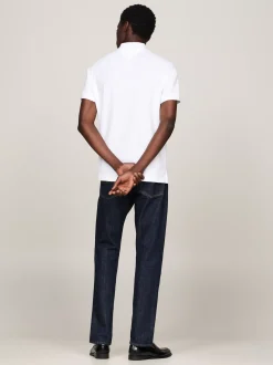 Koszulki Polo*Tommy Hilfiger Koszulka Polo Z Pionową Flagą WHITE