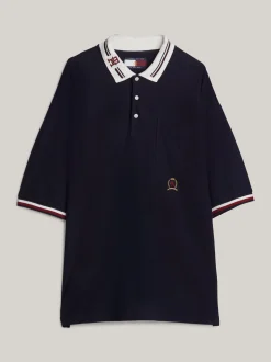 Koszulki Polo*Tommy Hilfiger Koszulka Polo Z Wyhaftowanym Emblematem DESERT SKY