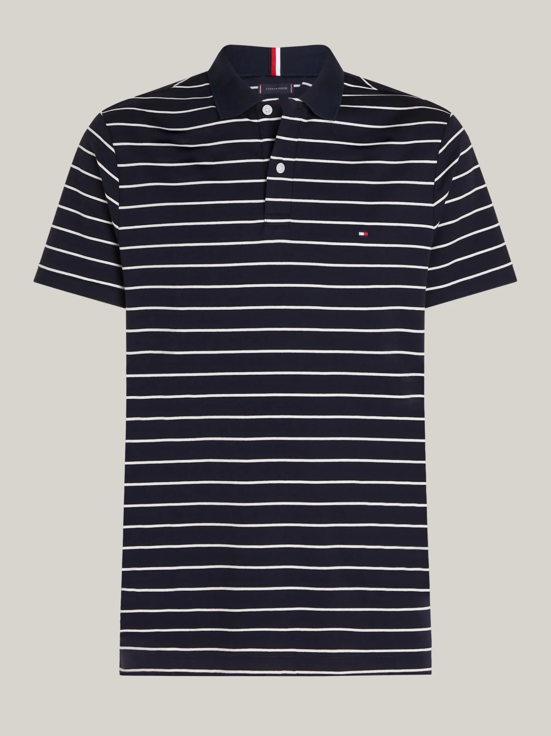 Koszulki Polo*Tommy Hilfiger Koszulka Polo Z Wyszywanym Logo DESERT SKY / ECRU