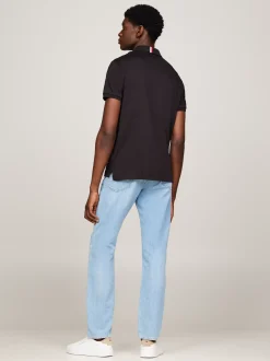 Koszulki Polo*Tommy Hilfiger Koszulka Polo Z Wyszywanym Logo BLACK