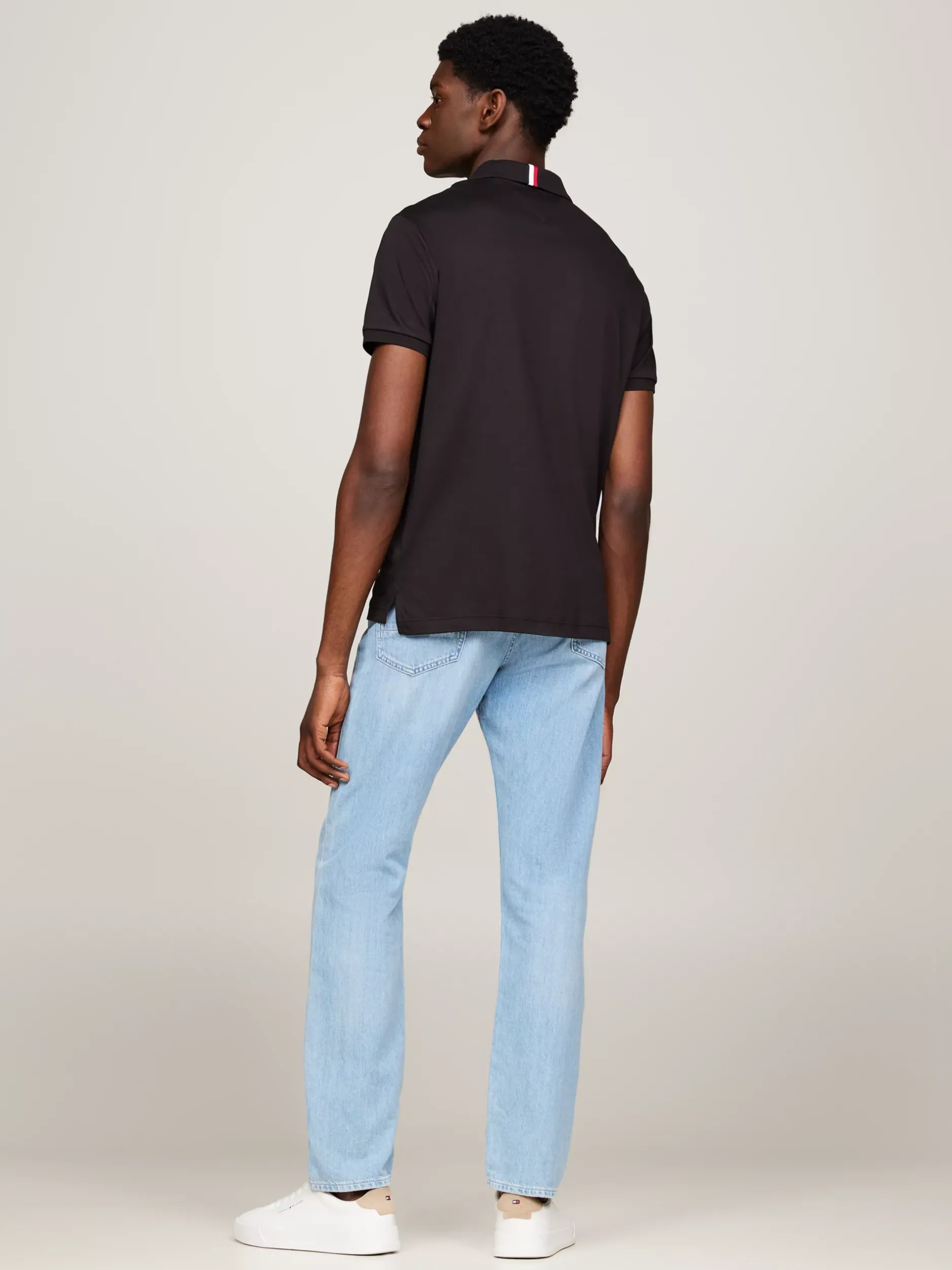 Koszulki Polo*Tommy Hilfiger Koszulka Polo Z Wyszywanym Logo BLACK