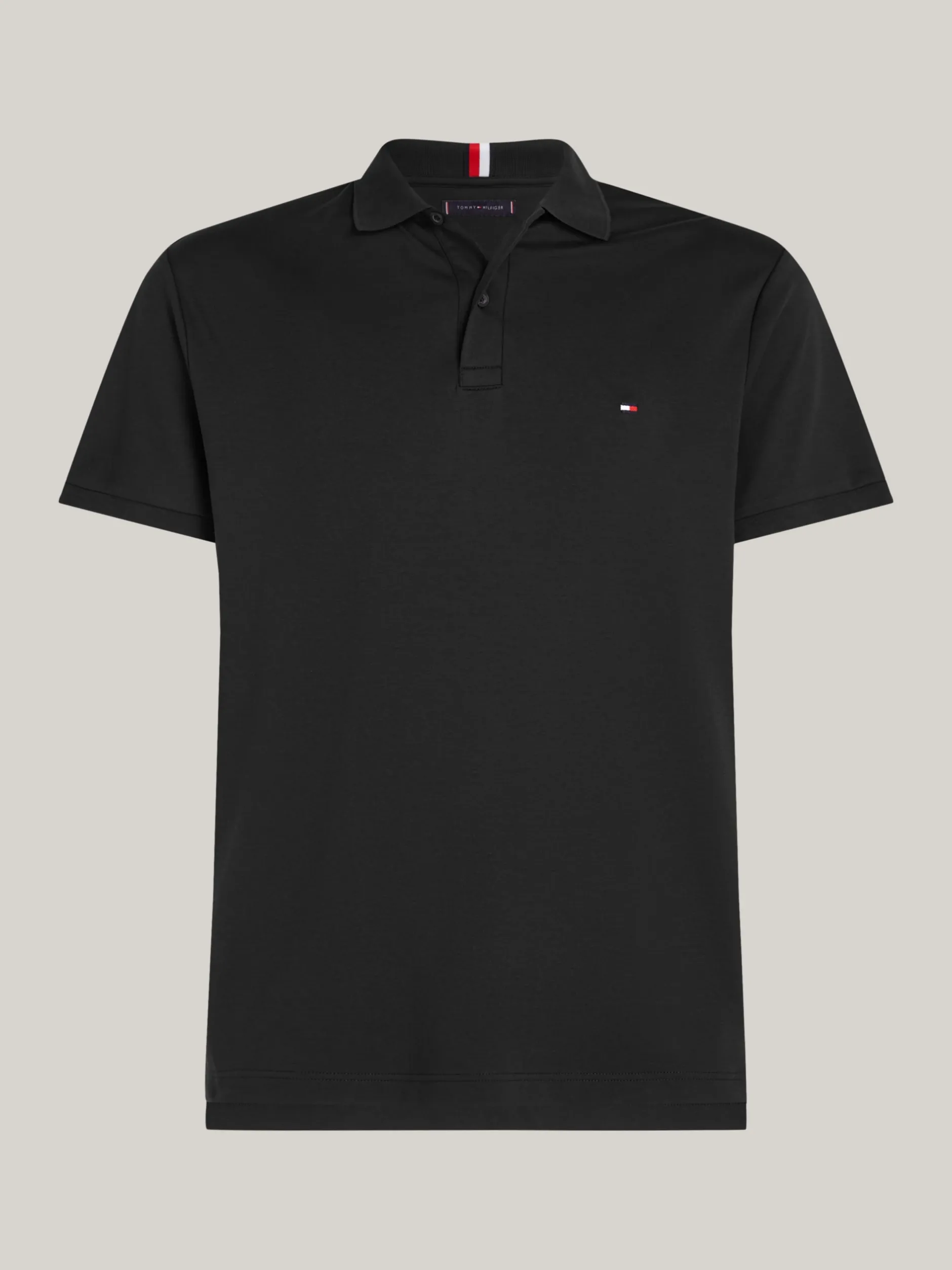 Koszulki Polo*Tommy Hilfiger Koszulka Polo Z Wyszywanym Logo BLACK