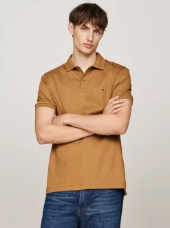 Koszulki Polo*Tommy Hilfiger Koszulka Polo Z Wyszywanym Logo COUNTRY BROWN