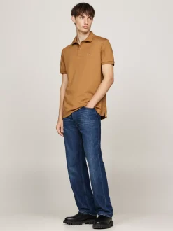 Koszulki Polo*Tommy Hilfiger Koszulka Polo Z Wyszywanym Logo COUNTRY BROWN
