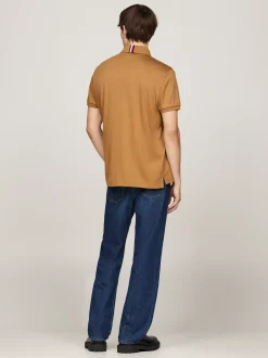 Koszulki Polo*Tommy Hilfiger Koszulka Polo Z Wyszywanym Logo COUNTRY BROWN