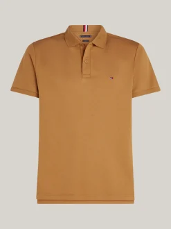 Koszulki Polo*Tommy Hilfiger Koszulka Polo Z Wyszywanym Logo COUNTRY BROWN