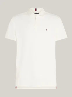 Koszulki Polo*Tommy Hilfiger Koszulka Polo Z Wyszywanym Logo IVORY PETAL