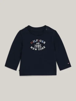 Dziewczynki|Chłopcy*Tommy Hilfiger Koszulka Z Długim Rękawem Z Logo Hilfiger DESERT SKY