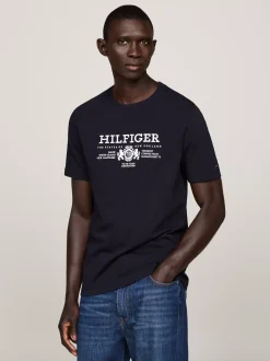 T-Shirty*Tommy Hilfiger Koszulka Z Haftowanym Emblematem DESERT SKY