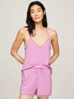 Piżamy & Odziez Nocna*Tommy Hilfiger Koszulka Z Koronkowym Detalem SWEET PEA PINK