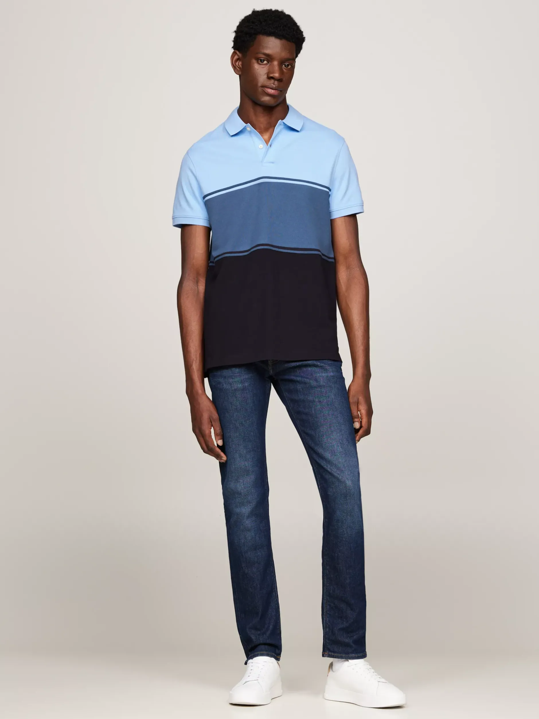 Koszulki Polo*Tommy Hilfiger Koszulko Polo Z Wyhaftowaną Flagą AEGEAN SEA
