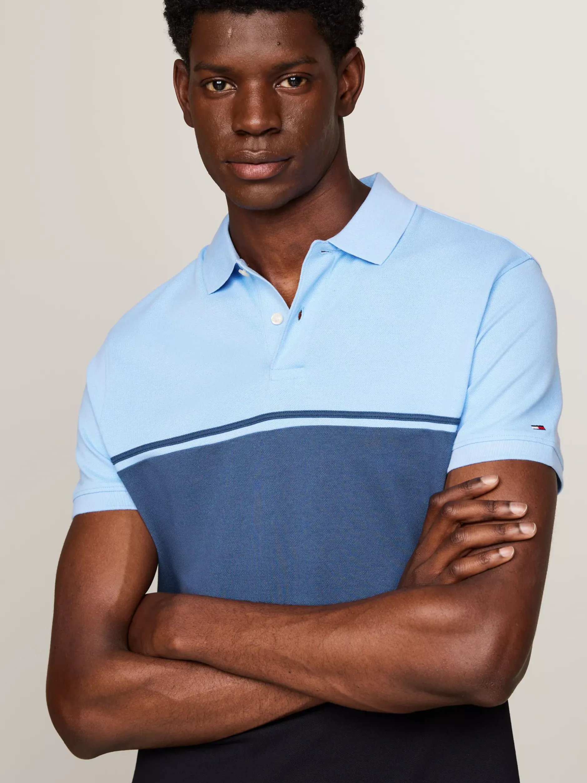 Koszulki Polo*Tommy Hilfiger Koszulko Polo Z Wyhaftowaną Flagą AEGEAN SEA