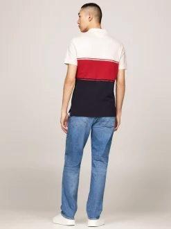 Koszulki Polo*Tommy Hilfiger Koszulko Polo Z Wyhaftowaną Flagą DARK MAGMA
