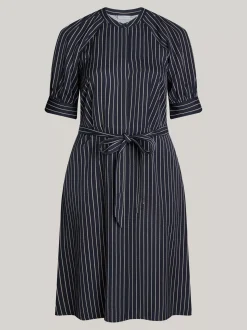 Sukienki*Tommy Hilfiger Koszulowa Sukienka Midi Curve ROPE STP/ DESERT SKY