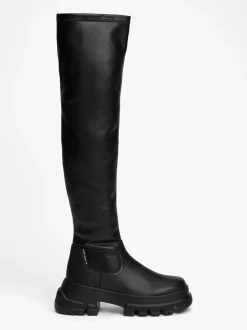 Botki*Tommy Hilfiger Kozaki Za Kolano Na Podeszwie Z Protektorem BLACK