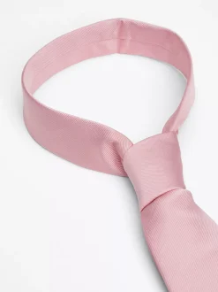 Krawaty & Poszetki*Tommy Hilfiger Krawat Z Jedwabnej Tkaniny PINK SHADE