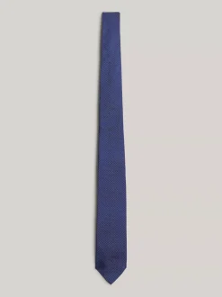 Krawaty & Poszetki*Tommy Hilfiger Krawat Z Jedwabnej Tkaniny W Drobne Kropki DESERT SKY / LIGHT BLUE