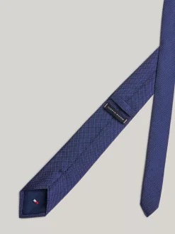 Krawaty & Poszetki*Tommy Hilfiger Krawat Z Jedwabnej Tkaniny W Drobne Kropki DESERT SKY / LIGHT BLUE