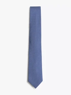 Krawaty & Poszetki*Tommy Hilfiger Krawat Z Jedwabnej Tkaniny W Drobne Kropki LIGHT BLUE / DESERT SKY