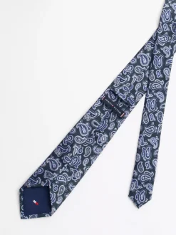 Krawaty & Poszetki*Tommy Hilfiger Krawat Z Jedwabnej Tkaniny We Wzór Paisley ORNAMENTAL GREEN PAISLEY