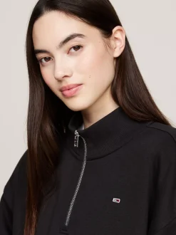 Bluzy Dresowe & Z Kapturem*Tommy Hilfiger Krótka Bluza Z Kapturem BLACK