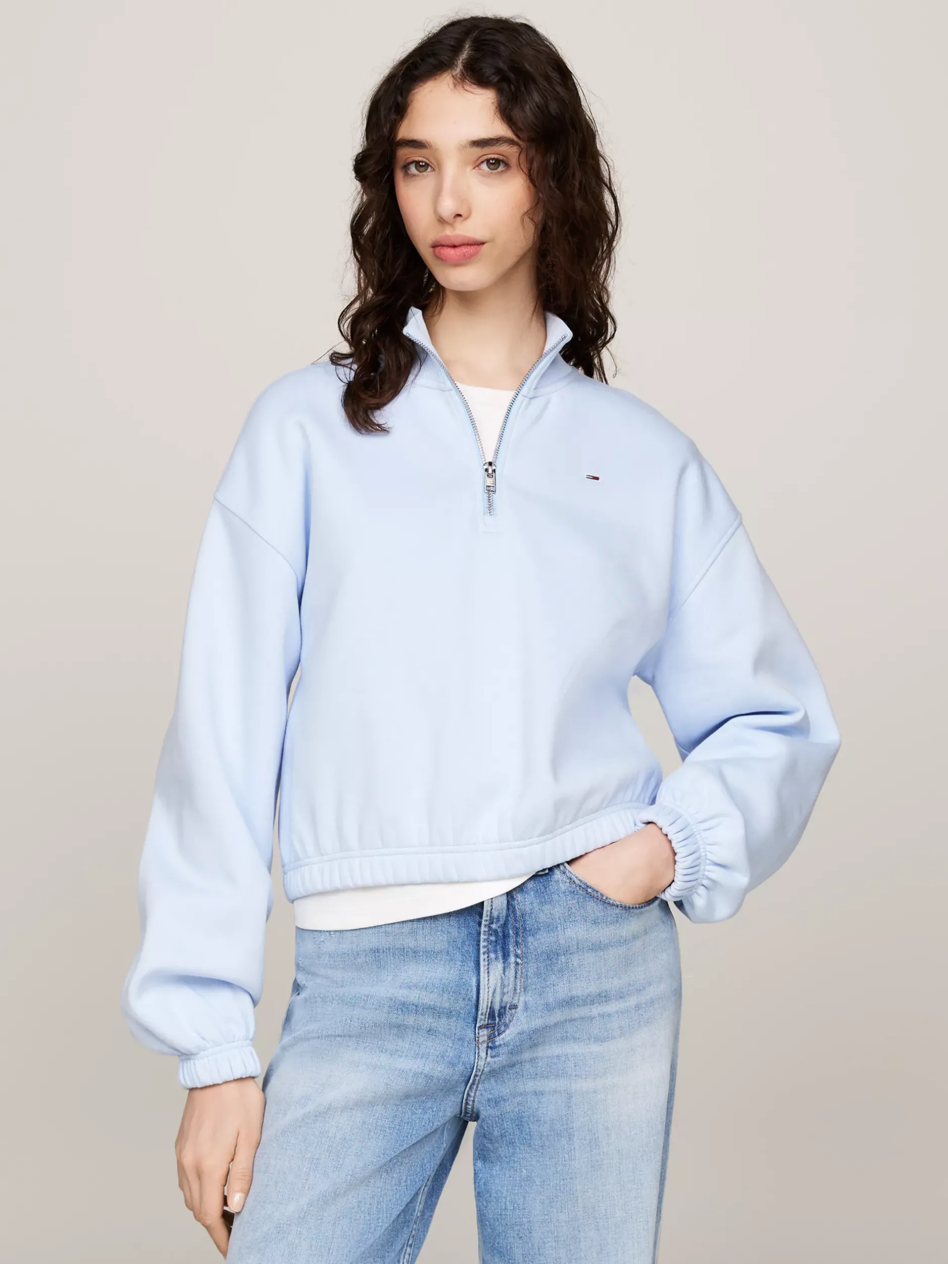 Bluzy Dresowe & Z Kapturem*Tommy Hilfiger Krótka Bluza Z Kapturem VESSEL BLUE