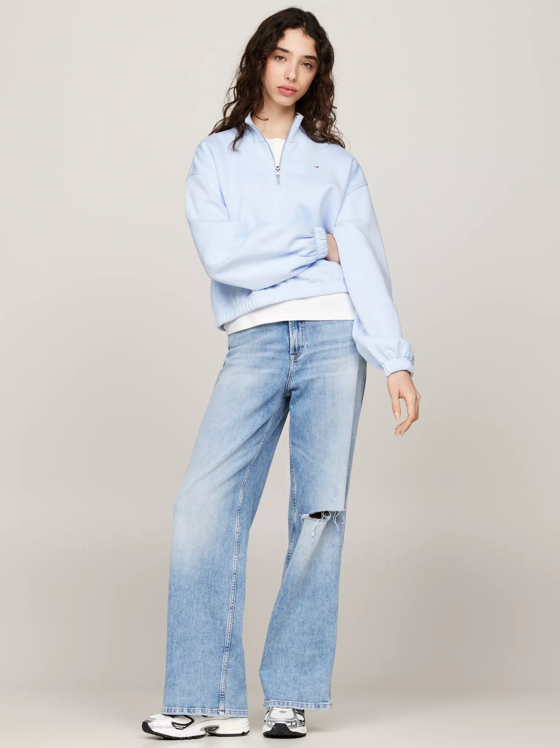 Bluzy Dresowe & Z Kapturem*Tommy Hilfiger Krótka Bluza Z Kapturem VESSEL BLUE