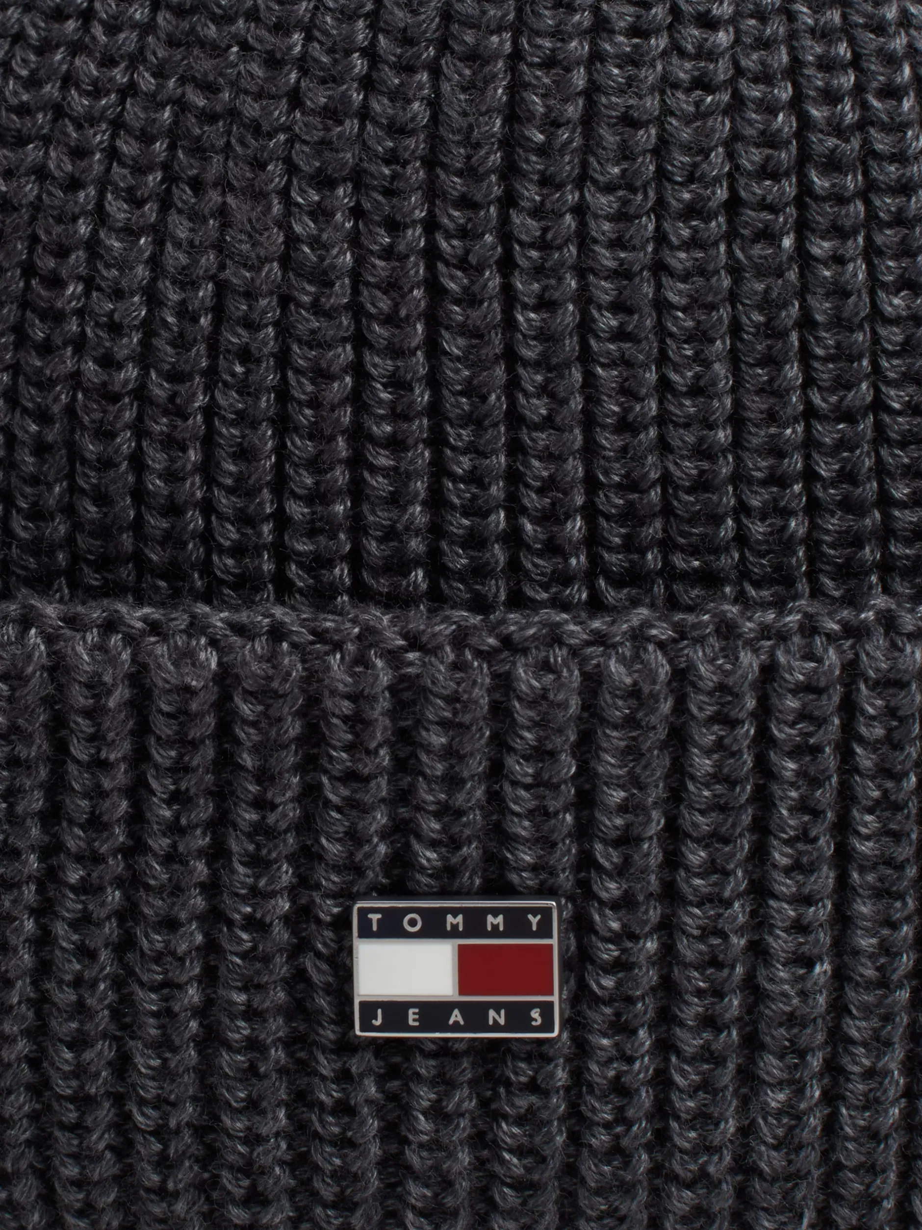 Czapki|Czapki I Szaliki*Tommy Hilfiger Krótka Czapka Typu Beanie Heritage DARK GREY HEATHER