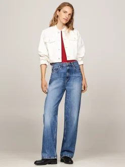 Kurtki & Płaszcze*Tommy Hilfiger Krótka Kurtka Bomber O Luźnym Kroju ECRU