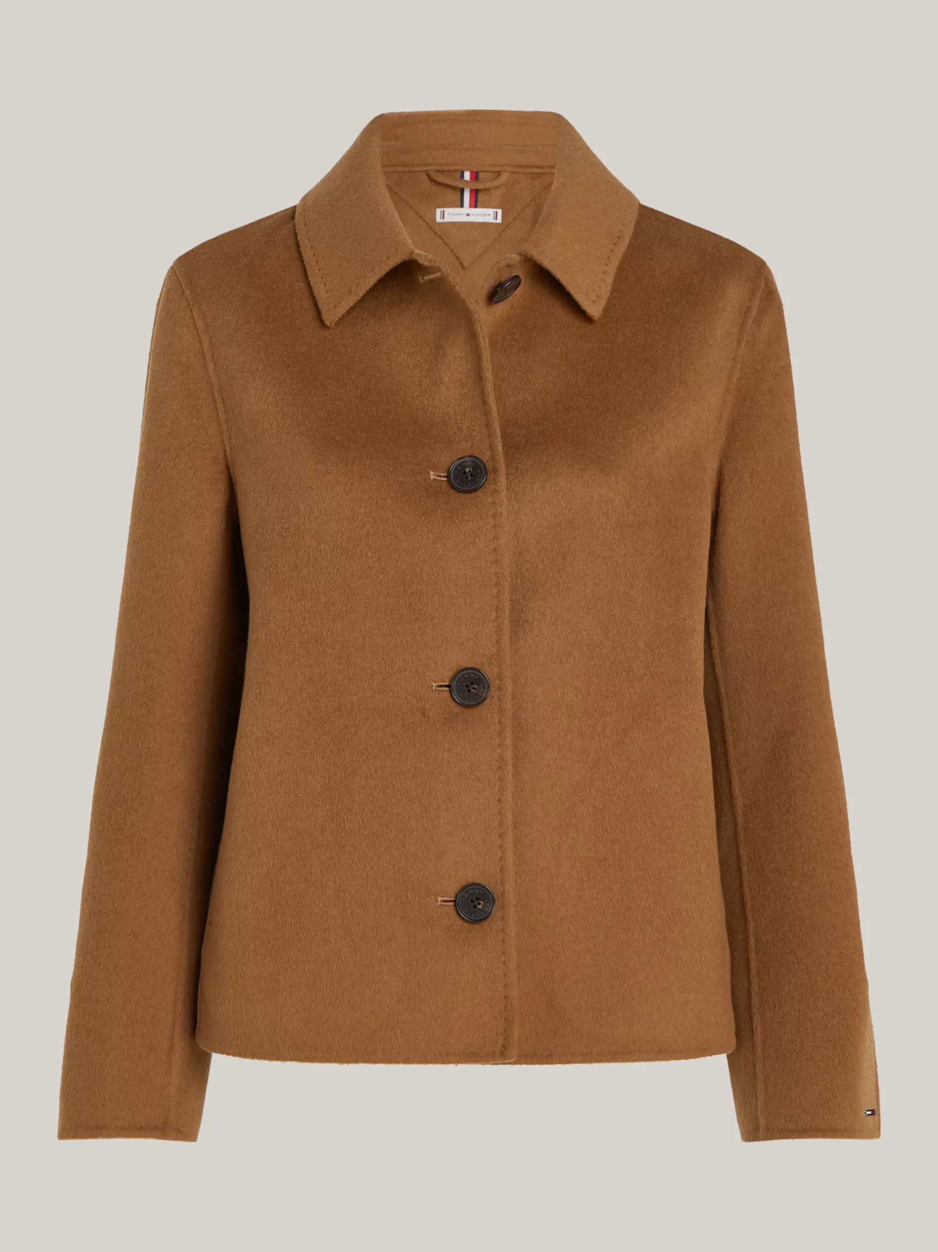 Kurtki & Płaszcze|Wełniane Płaszcze*Tommy Hilfiger Krótki Trencz Z Dwustronnego Materiału WARM KHAKI