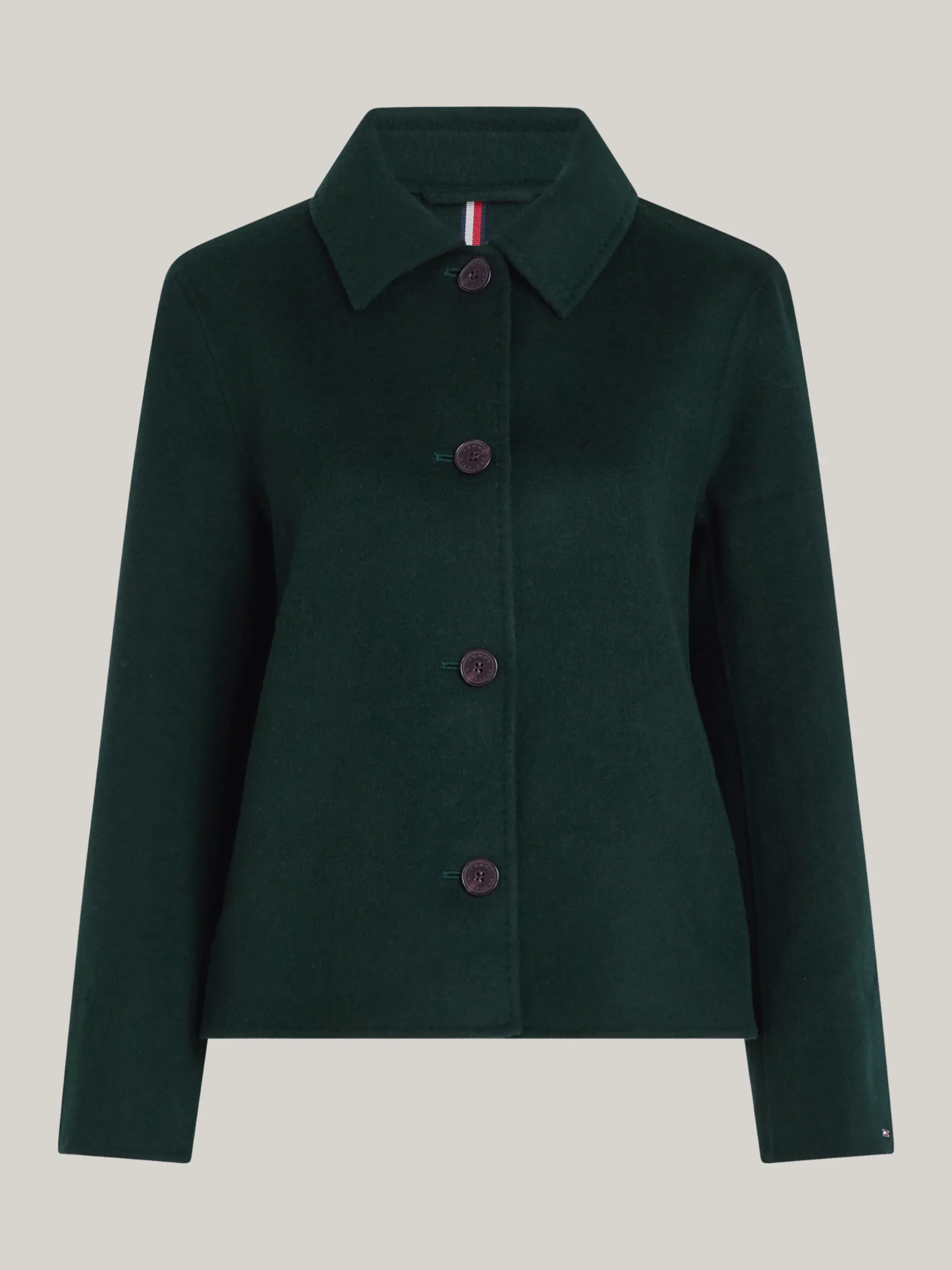 Kurtki & Płaszcze|Wełniane Płaszcze*Tommy Hilfiger Krótki Trencz Z Dwustronnego Materiału ORNAMENTAL GREEN
